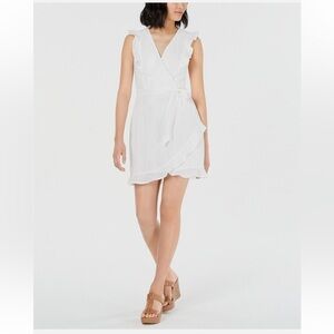 Bar III White Eyelet Ruffle Mini Dress